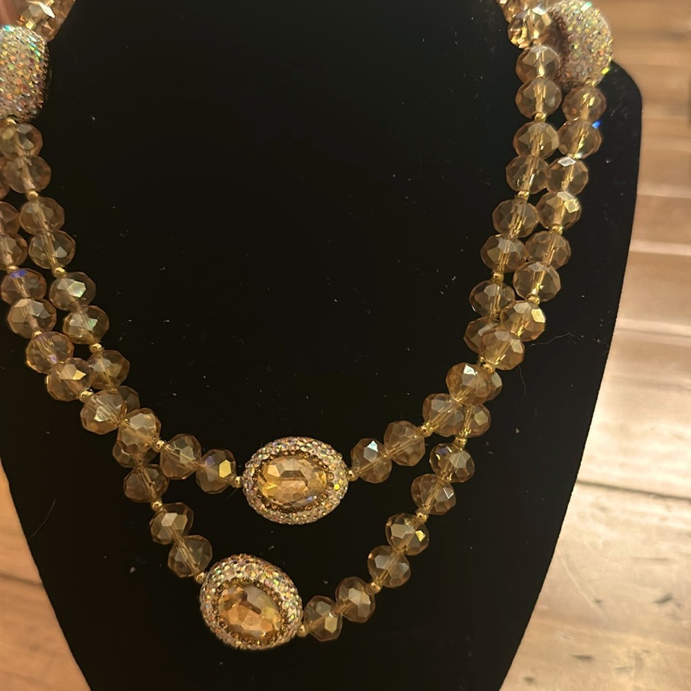 Champagne beaded necklace